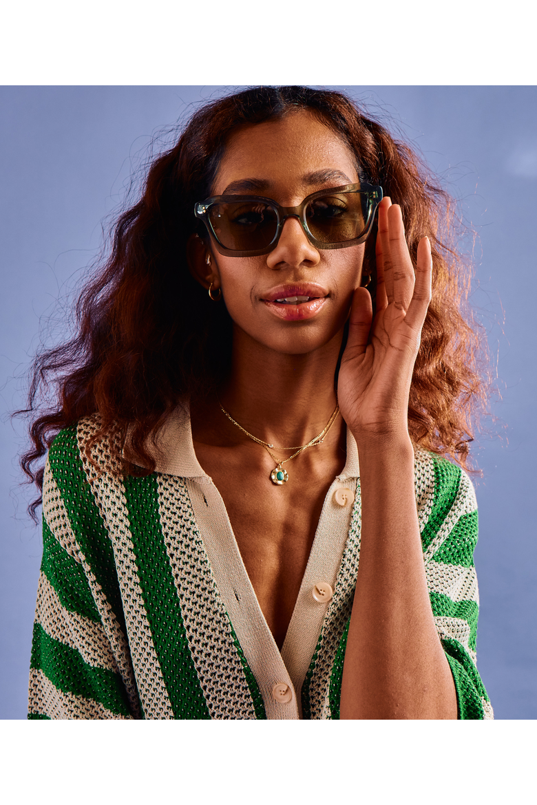 Demi Sunglasses, Alternate, color, Verde Palma