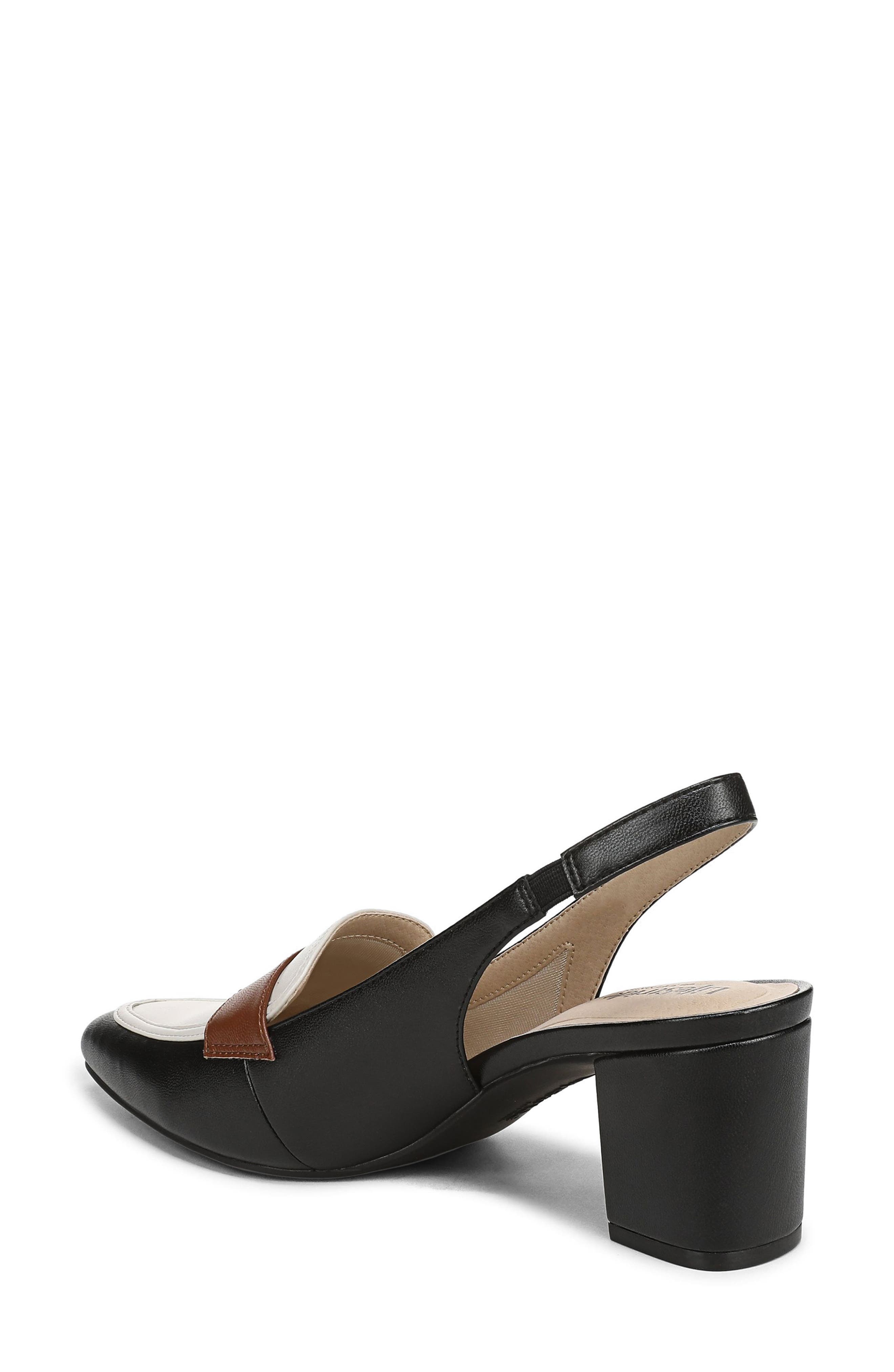 LifeStride Angel Slingback Pump, Alternate, color, Black/ Brown Multi
