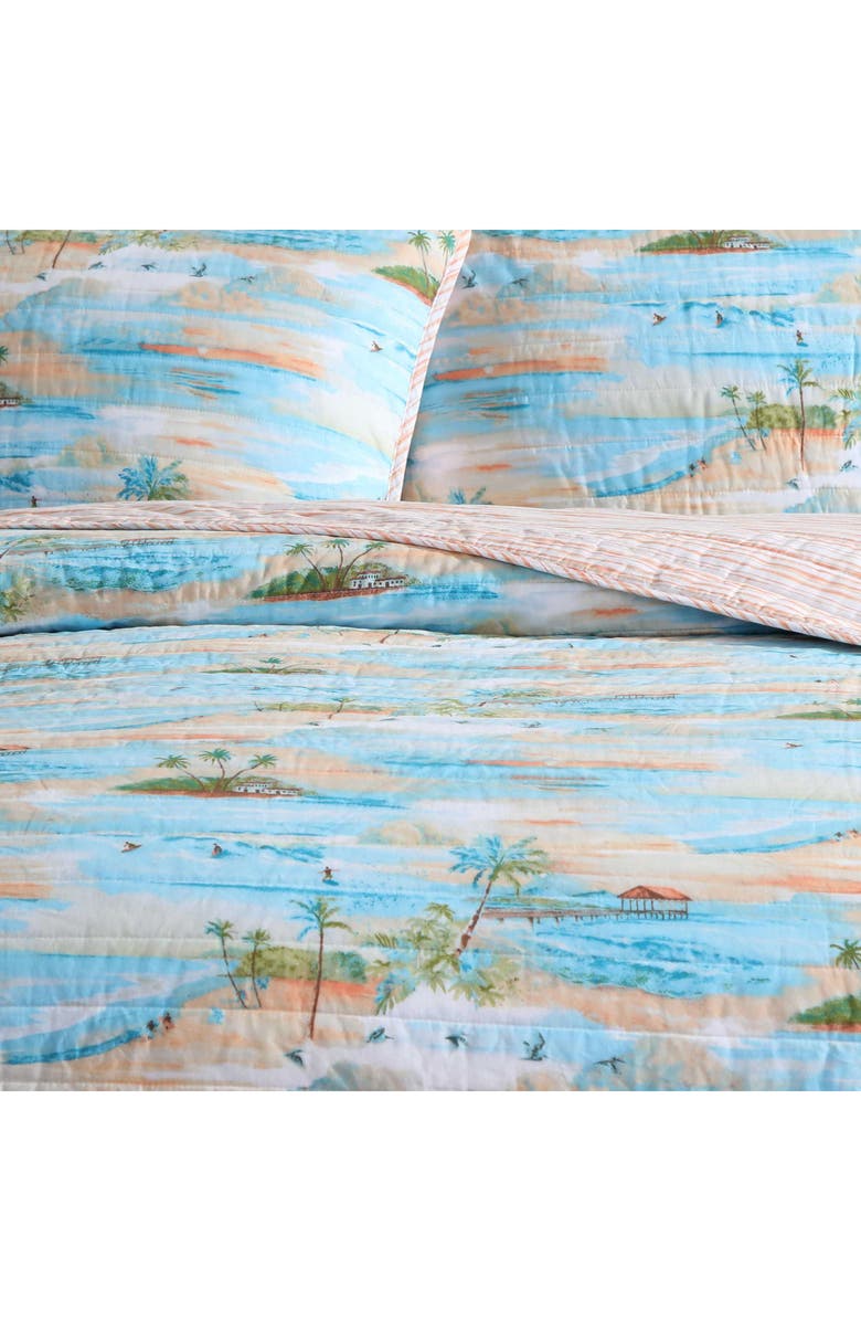 Tommy Bahama Bon Voyage Quilt & Pillow Sham Set, Alternate, color, Blue