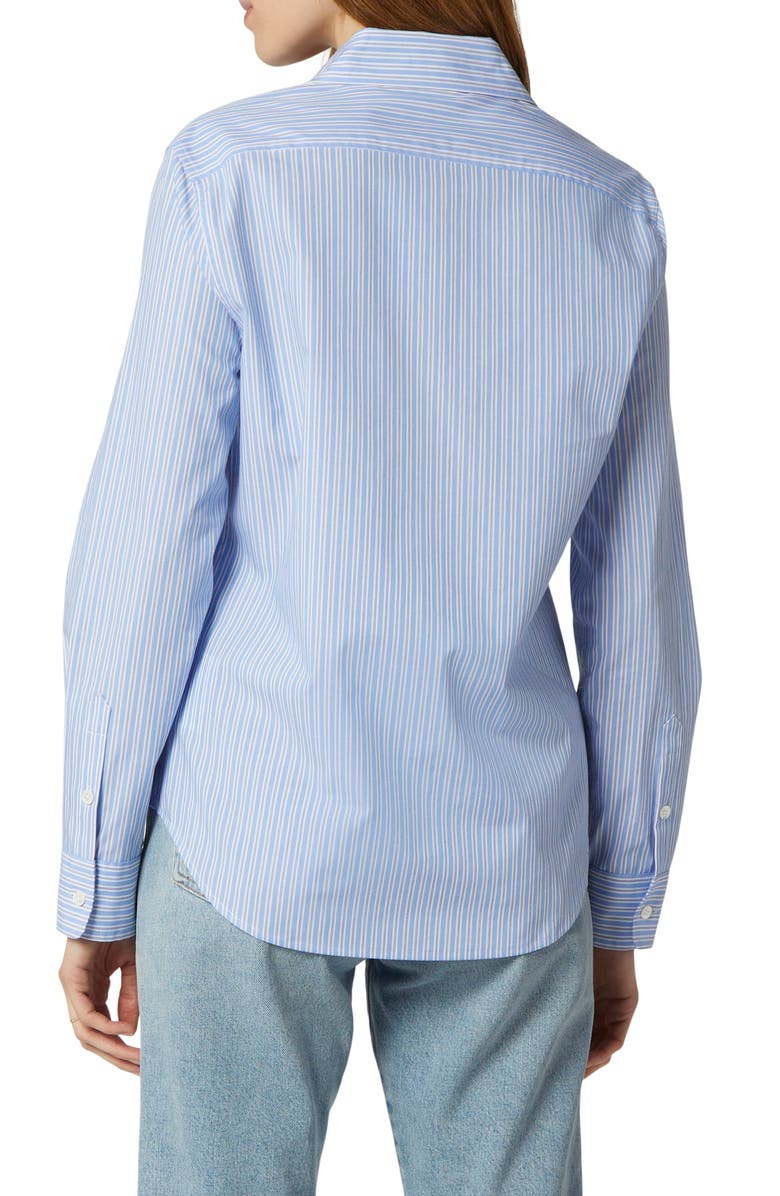 Equipment Brett Stripe Long Sleeve Cotton Blouse, Alternate, color, 