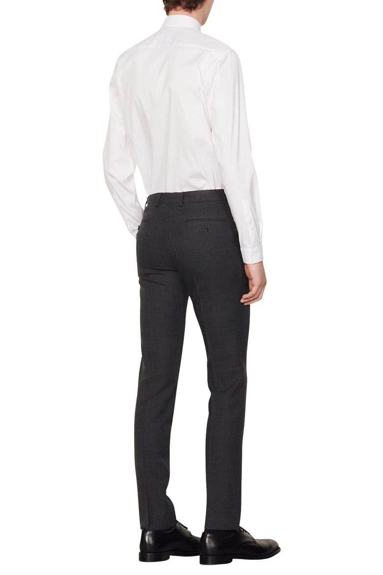 Wool suit trousers, Alternate, color, Mocked grey