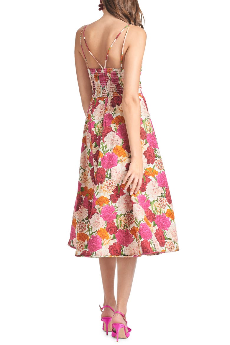 Jacinta Floral Fit & Flare Cocktail Midi Dress, Alternate, color, MULTI FIORE