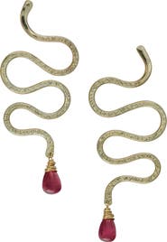 ALBISIA Serpent Ruby Earrings