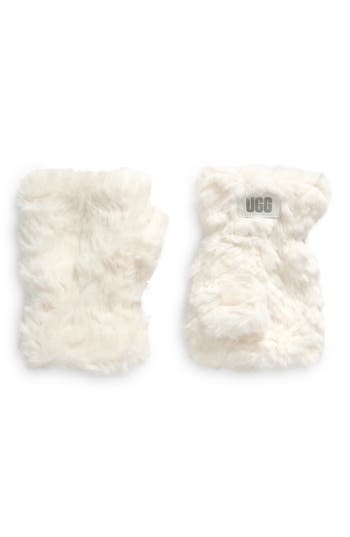 Ugg ® Faux Fur Fingerless Gloves In Gray