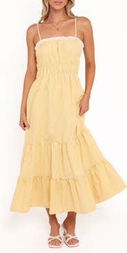Petal & Pup Bernadine Cotton Blend Gingham Maxi Dress
