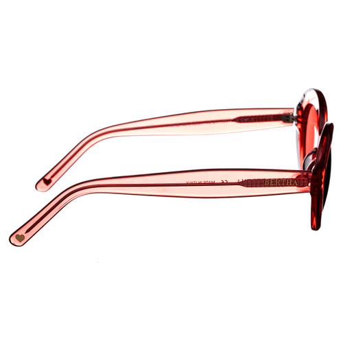Bertha Ladies Red Oval Sunglasses Brsit102-3 In Red