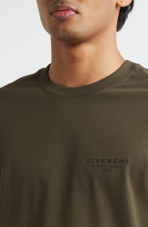 Givenchy Cotton T-shirt With Stamp Print Clothing In Green