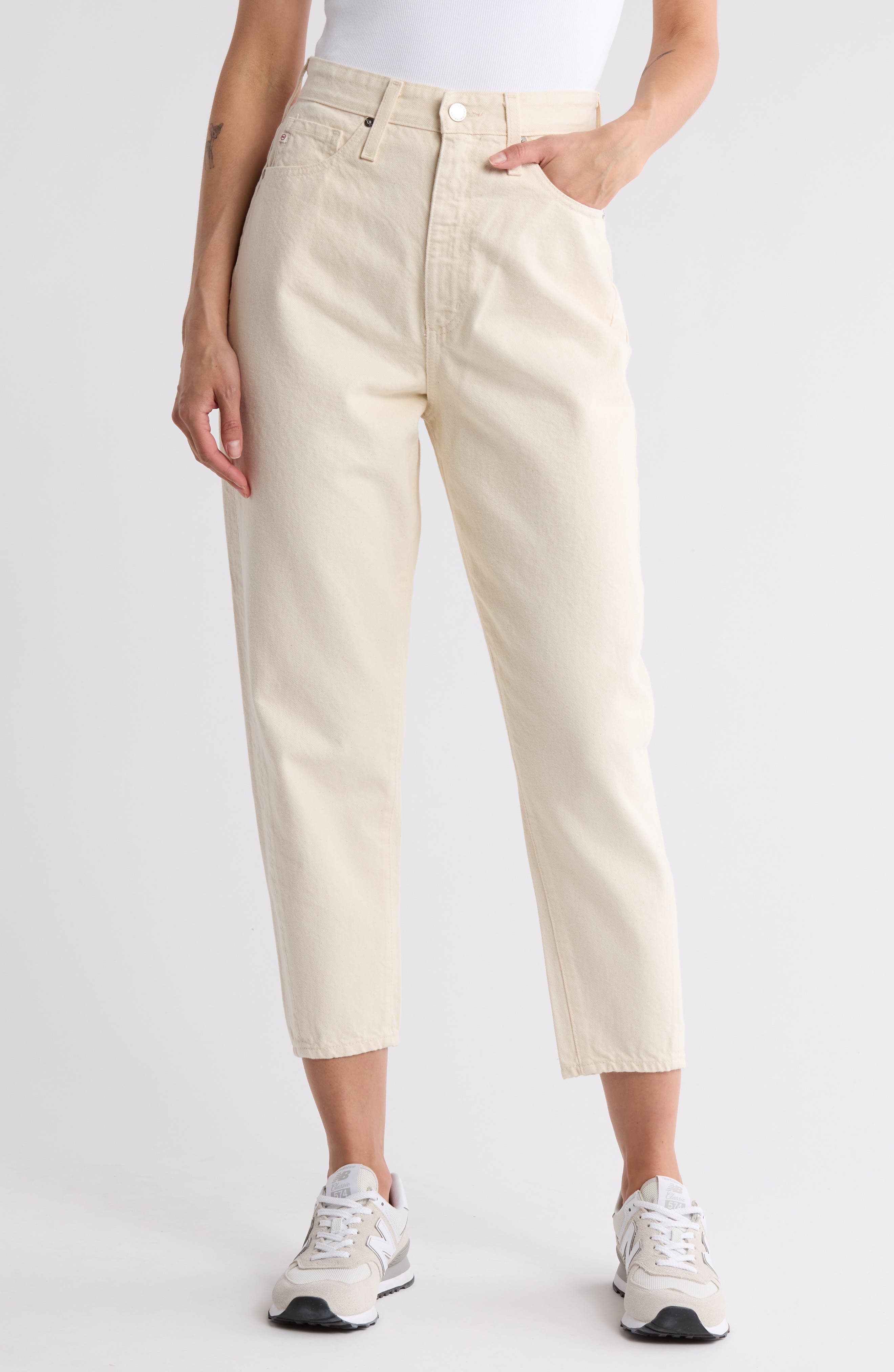 AG Renn High Waist Crop Barrel Leg Pants