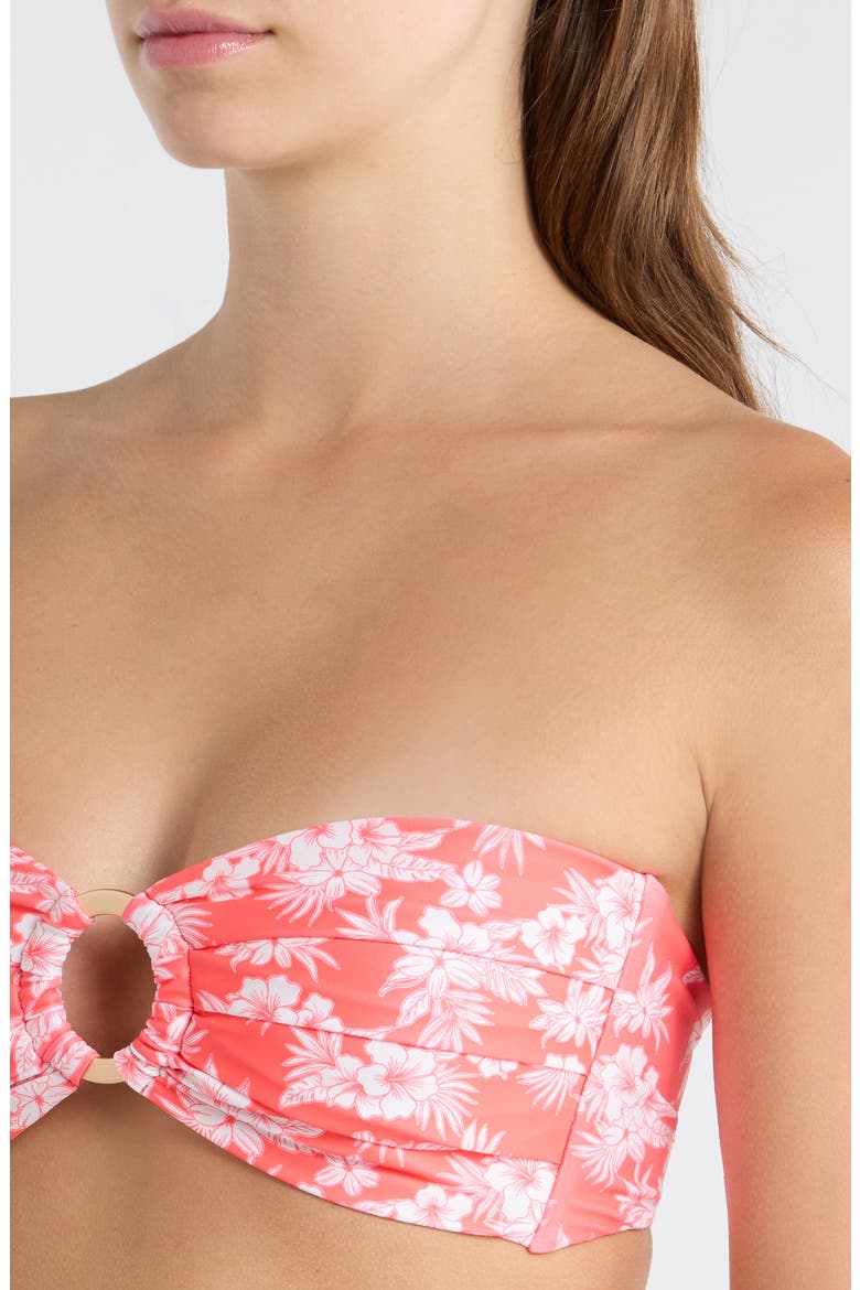 Strapless O-Ring Bikini Top, Alternate, color, ISLAND PUNCH