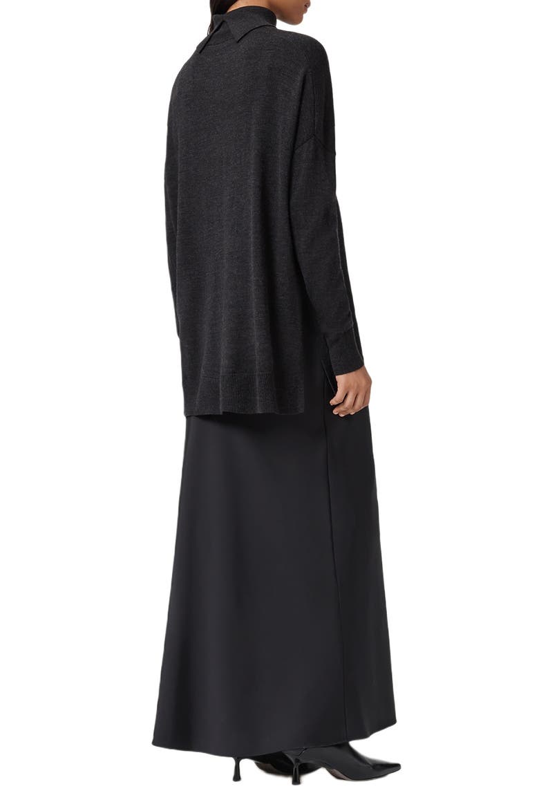 Juno Long Sleeve 2-in-1 Sweater & Slipdress, Alternate, color, SHADOW BLACK