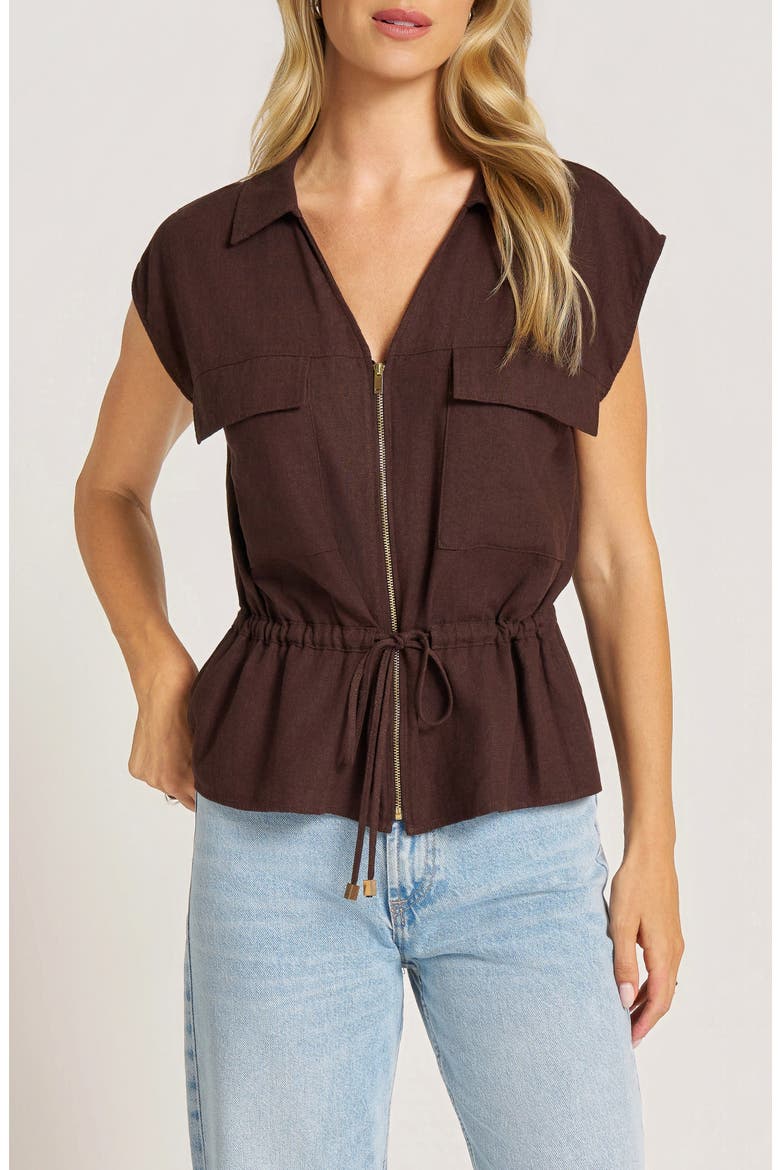 Marani Utility Top, Main, color, CHOCOLATE