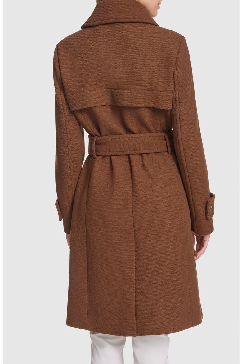 Lawley Wool Blend Belted Trench Coat, Alternate, color, CLAY