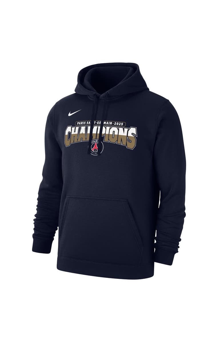 Nike Men's Nike Navy Paris Saint-Germain 2025 Champions League Winners Club Pullover Hoodie, Alternate, color, Navy