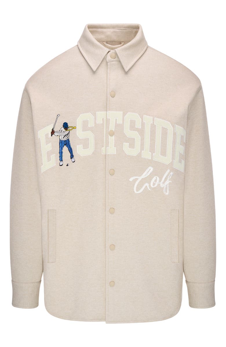 Eastside Golf Graphic Button-Up Shirt, Main, color, Pumice