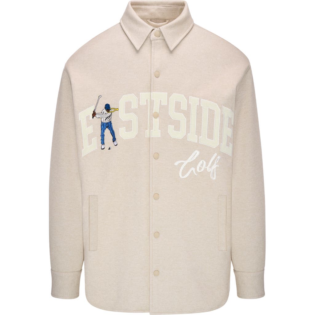 Eastside Golf Graphic Button-up Shirt In Neutral