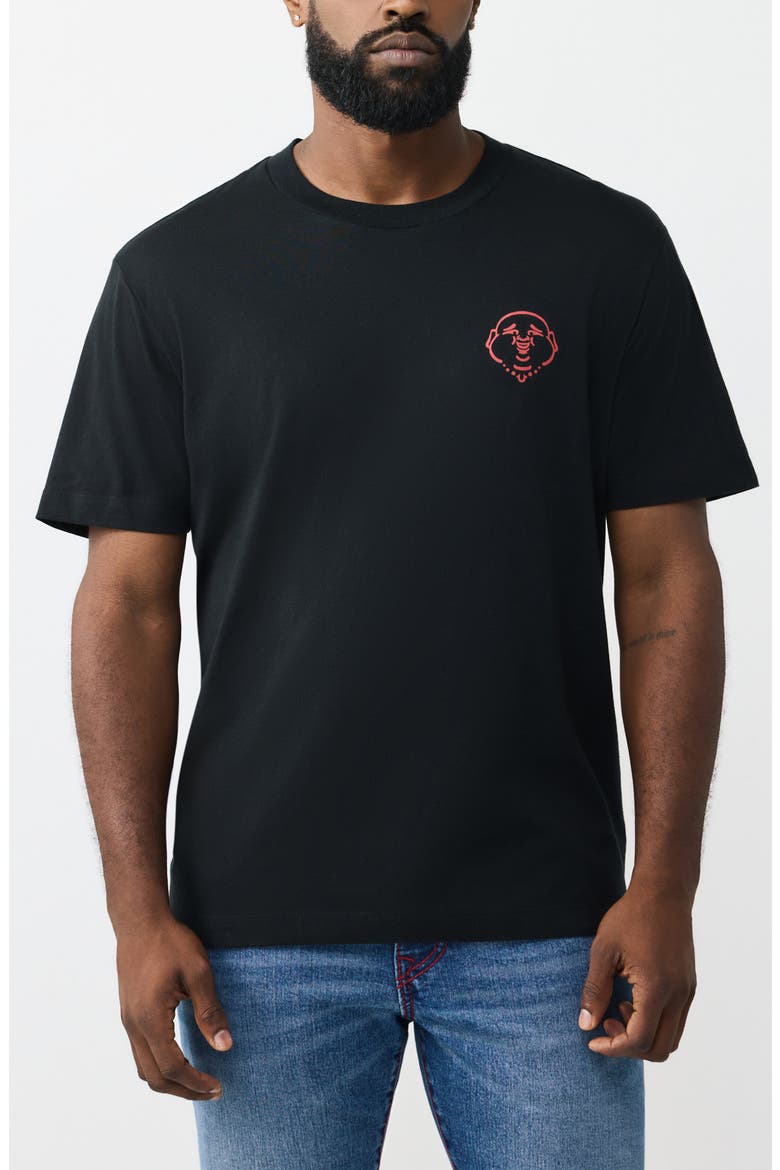 Abstract Horseshoe Graphic T-Shirt, Main, color, JET BLACK