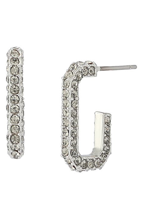 Lori Pavé Huggie Hoop Earrings