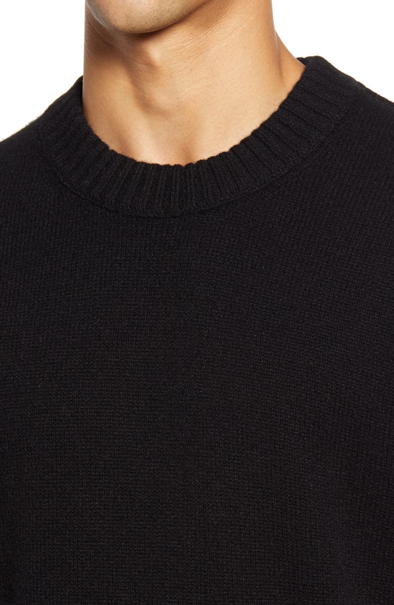 FRAME Cashmere Crewneck Sweater, Alternate, color, Noir