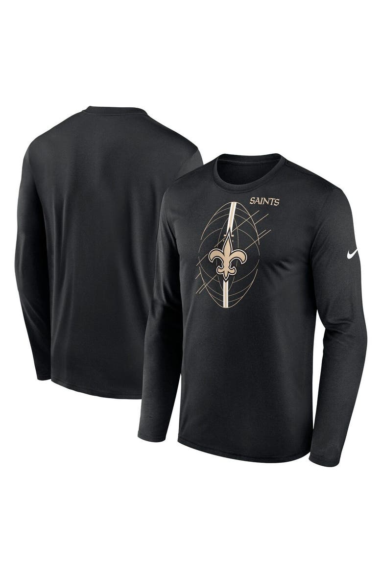 Men's Nike Black New Orleans Saints Legend Icon Long Sleeve T-Shirt, Main, color, Black