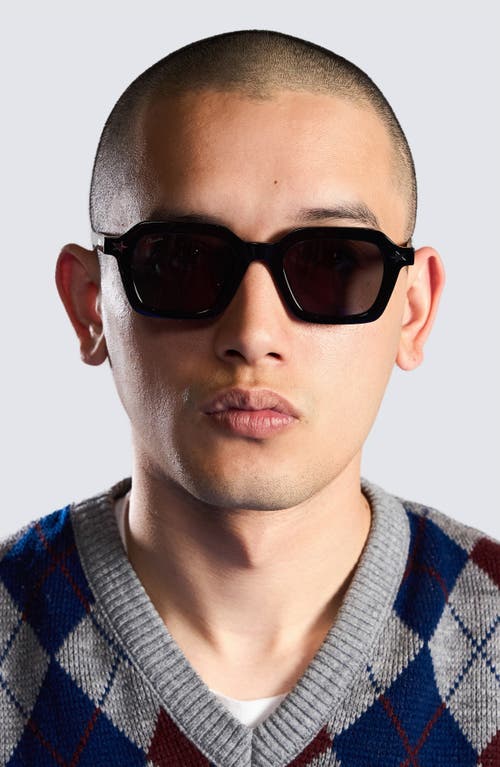 Pleasures X Akila Era 46mm Small Rectangular Sunglasses In Black