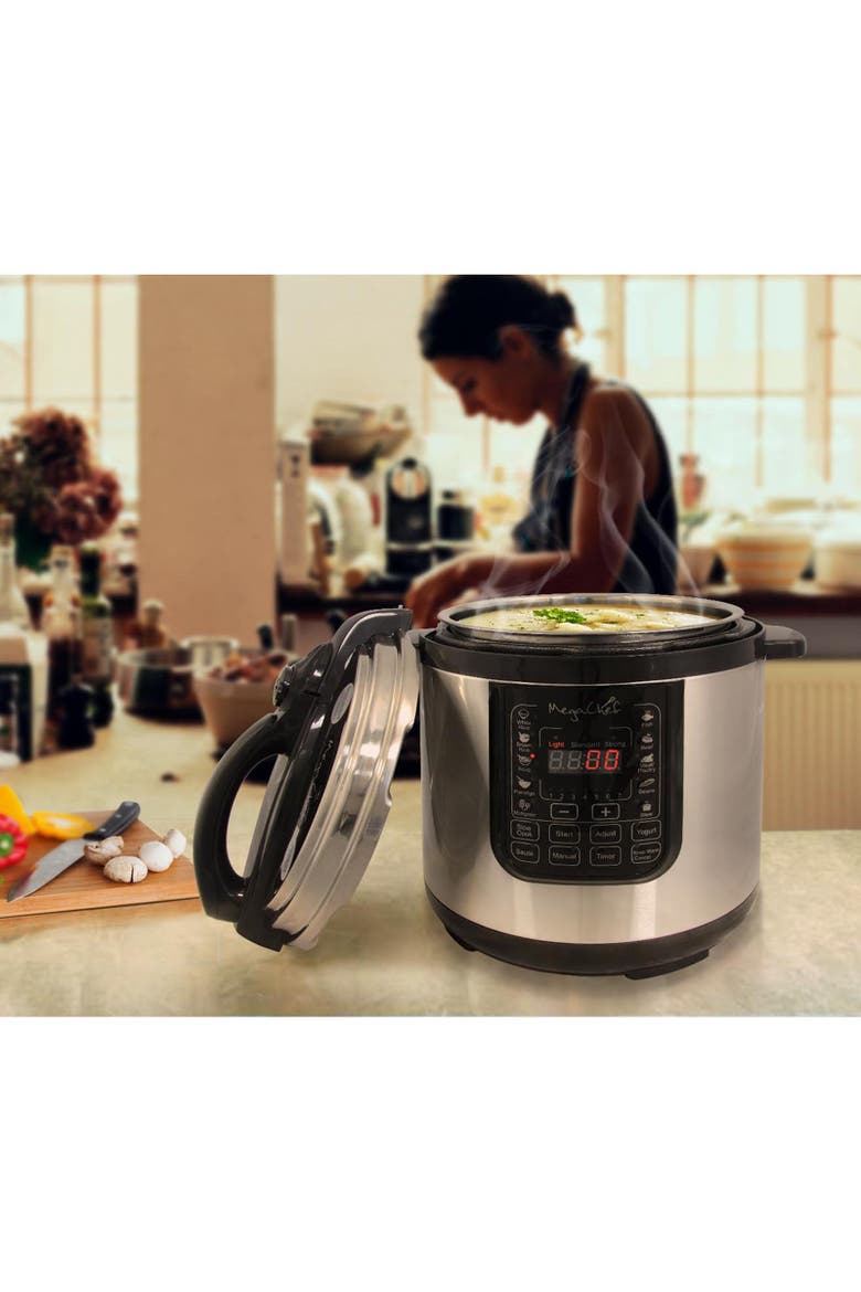 8 Quart Digital Pressure Cooker with 13 Pre-set Multi Function Features, Alternate, color, Grey