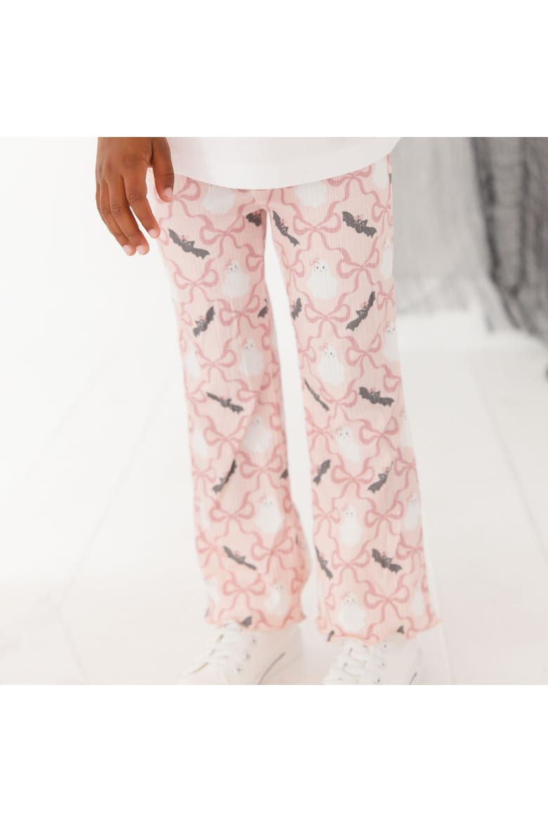 Bat And Ghost Trellis Halloween Flare Legging, Alternate, color, Pink