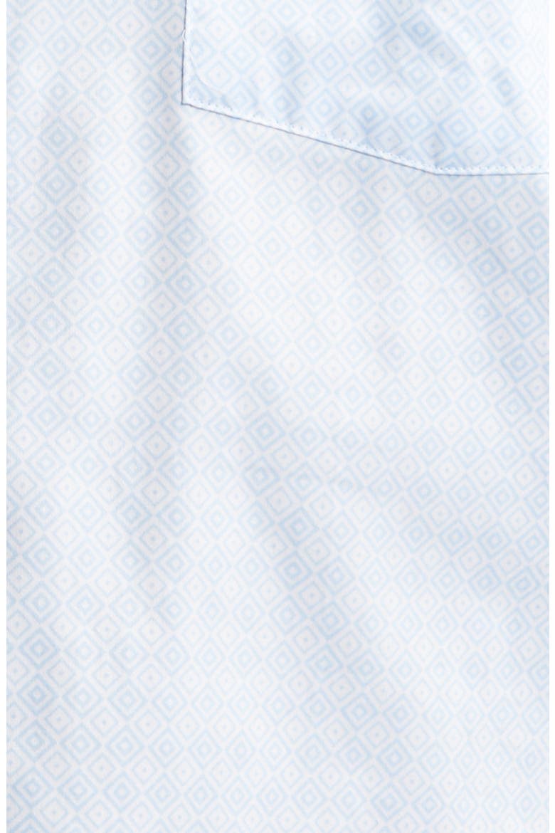 Diamond Print Cotton Button-Up Shirt, Alternate, color, BLUE