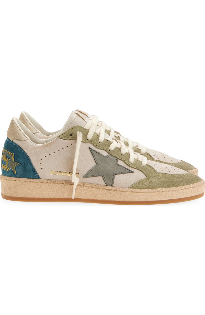 Golden Goose Ball Star Low Top Sneaker, Alternate, color, White/ Sage Green/ Blue