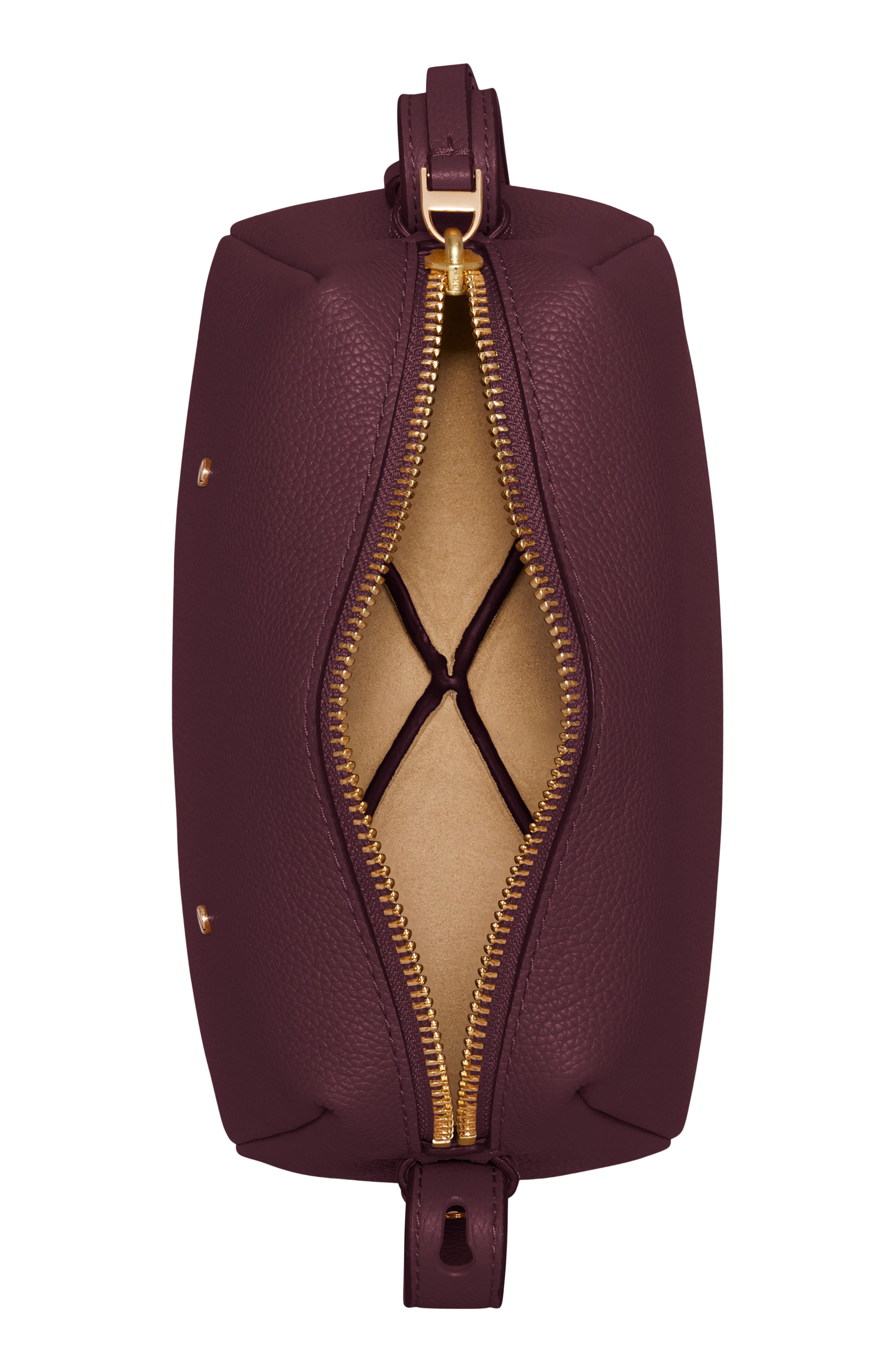 Romy Soft Leather Crossbody Bag, Alternate, color, DARK CARMINE