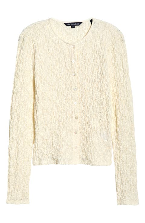 Gillingham Cotton Blend Stretch Lace Cardigan