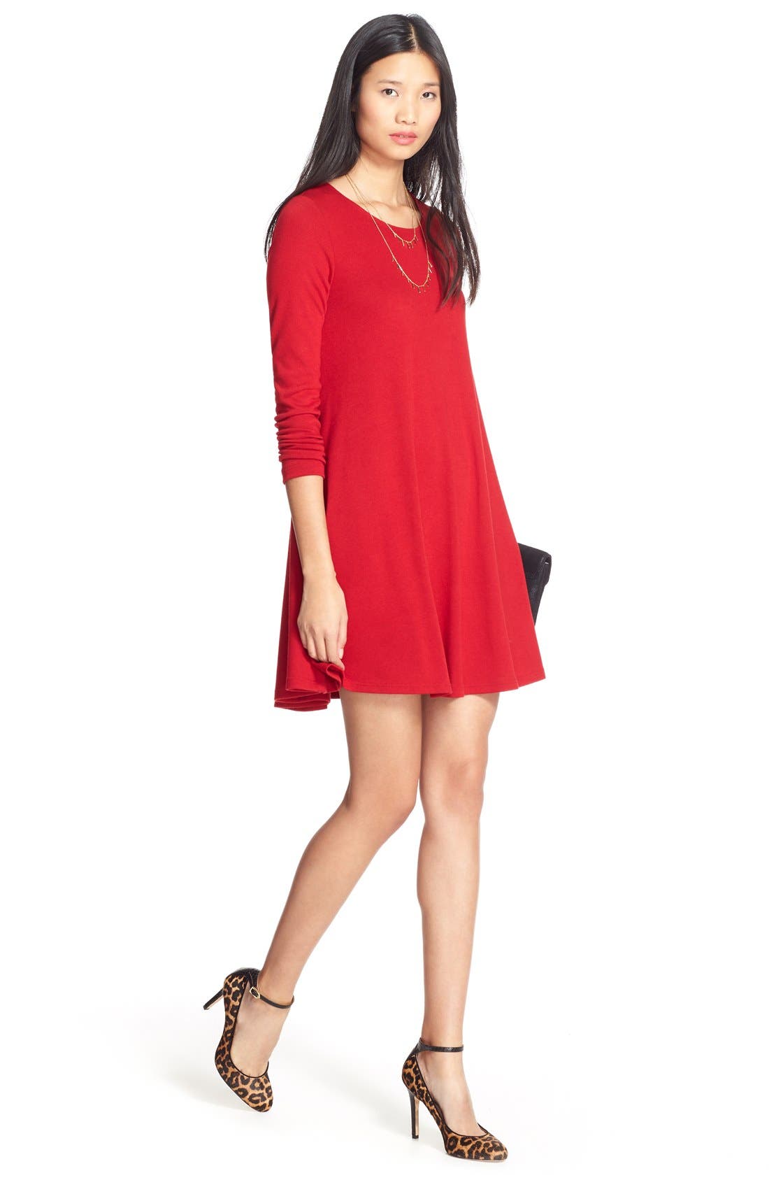 MICHAEL Michael Kors Leather Clutch, Alternate, color, 