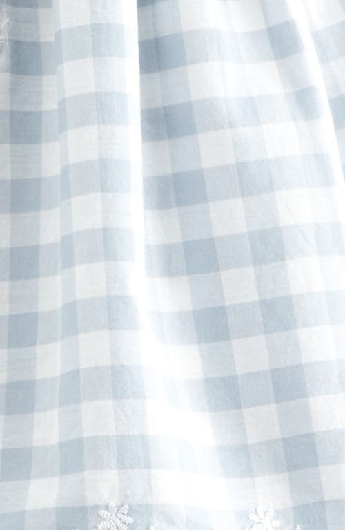 Nordstrom Scalloped Gingham Check Cotton Top & Bloomers In Gray