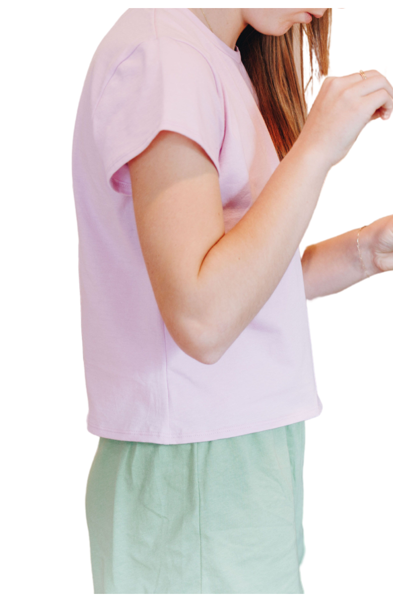 Yellowberry Breeze Cotton Short Sleeve T-Shirt, Alternate, color, Lilac