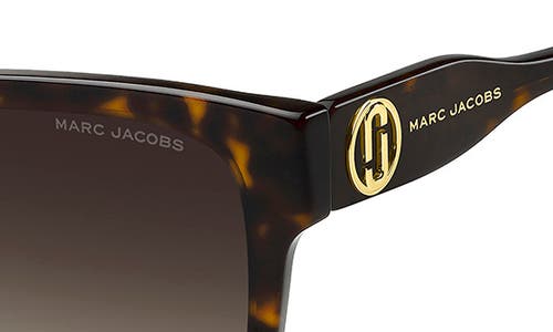 Marc Jacobs 814s Tortoise Rectangle Sunglasses In Havana/brown Sf