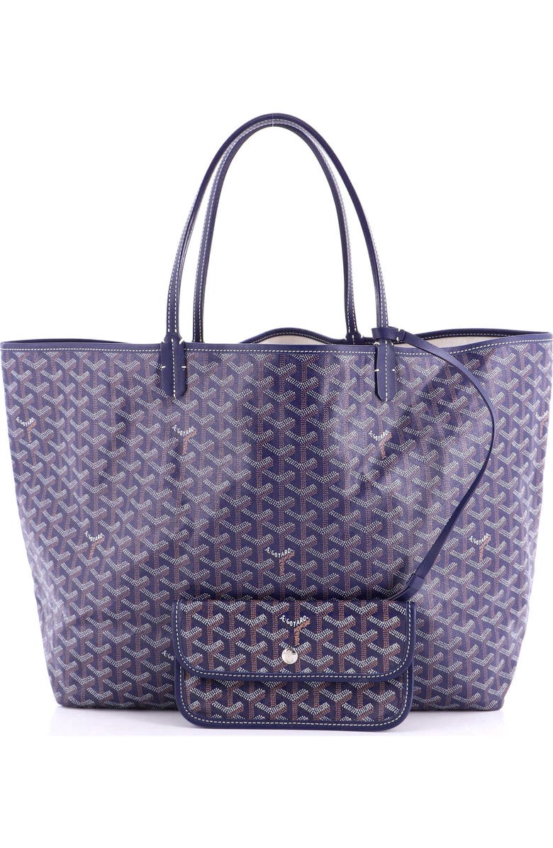 Pre-Owned Goyard Saint Louis Tote Coated Canvas GM, Alternate, color, Blue