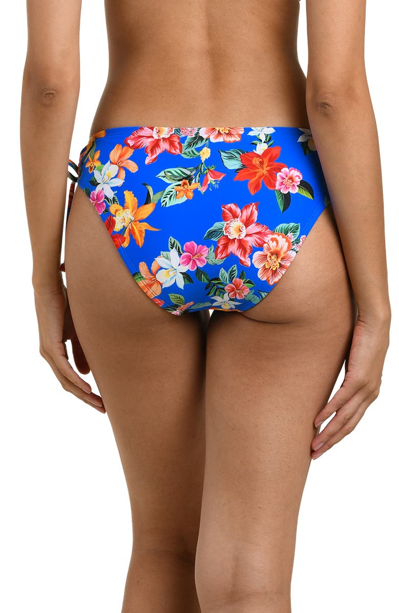 La Blanca Modern Adjustable Loop Bikini Bottoms, Alternate, color, Blue Multi