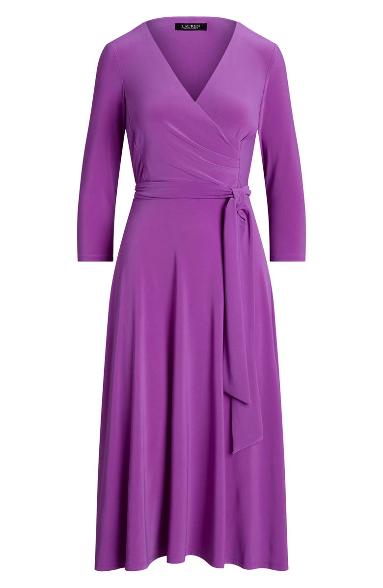 Lauren Ralph Lauren Long Sleeve Faux Wrap Dress, Alternate, color,