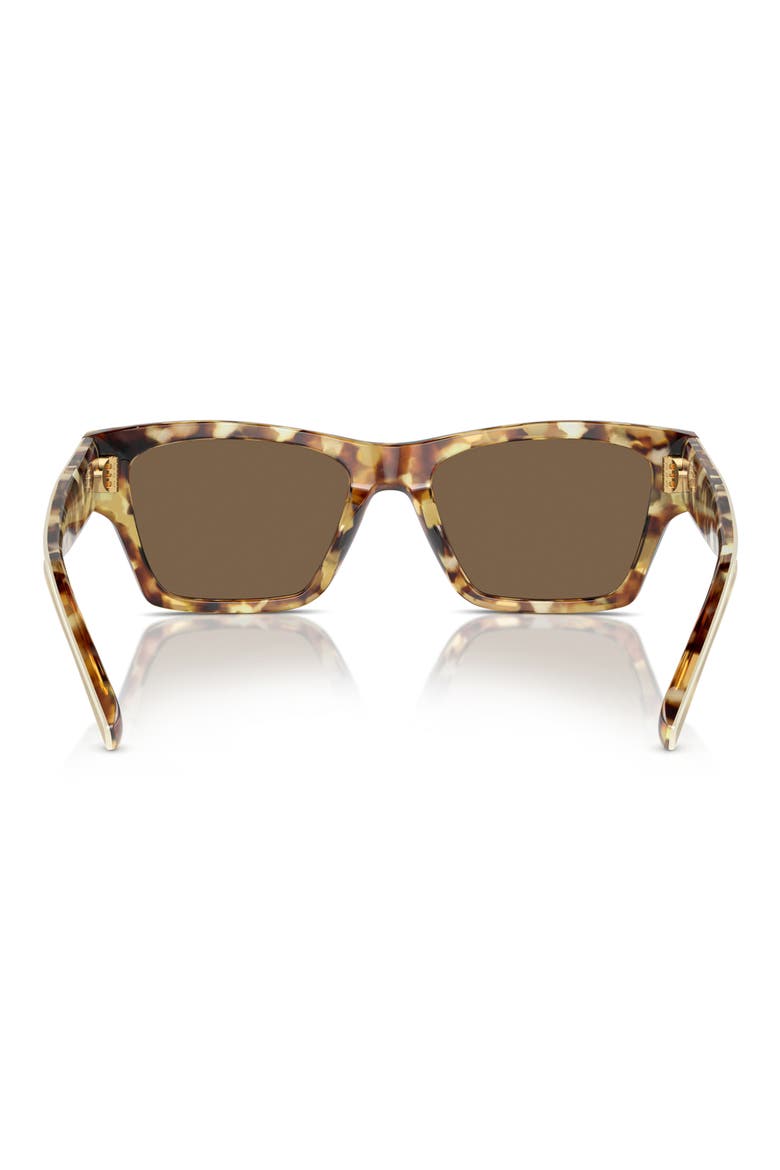 53mm Rectangular Sunglasses, Alternate, color, DARK BROWN