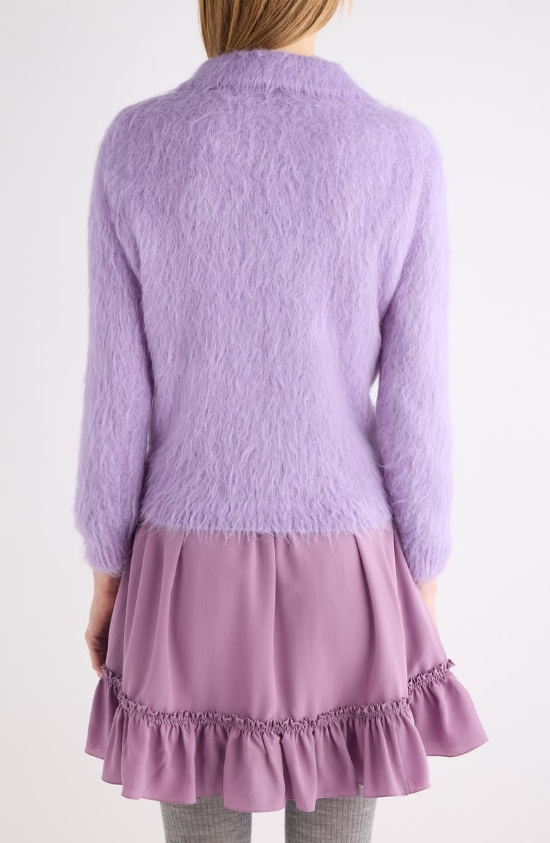 Chloé Brushed Alpaca Blend Polo Sweater, Alternate, color, Dreamy Lavender