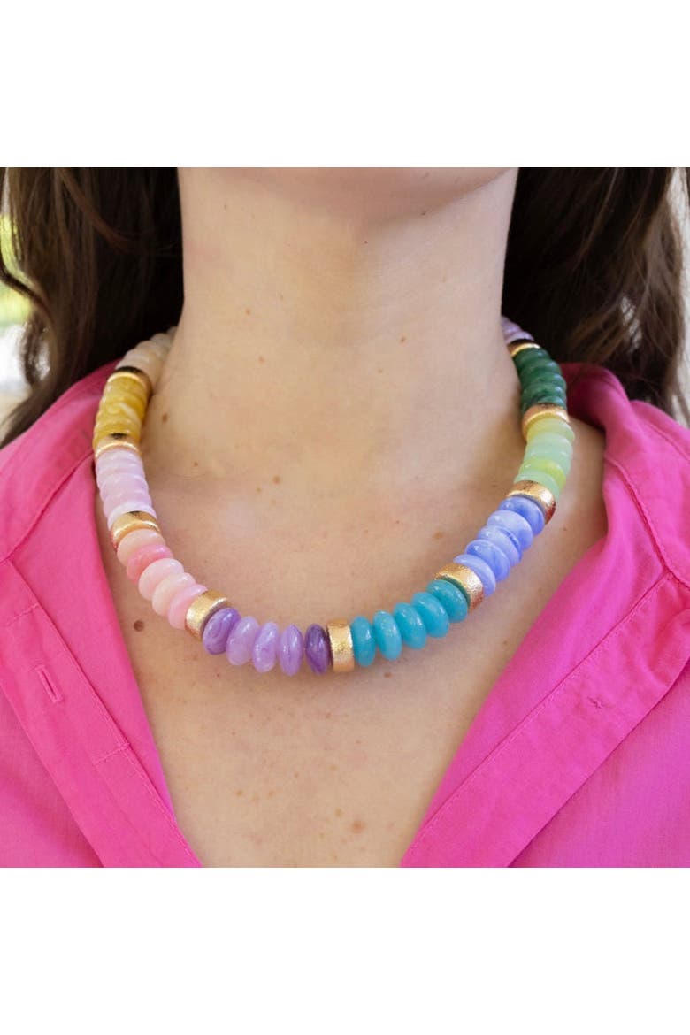 Afternoons on the Lake Resin Necklace, Alternate, color, Multi