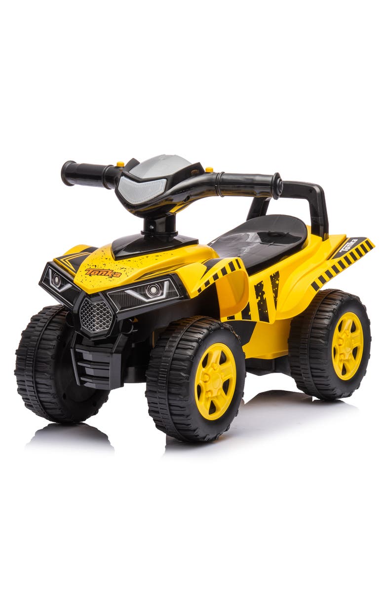 Tonka Quad Push Car Yellow Foottofloor Rideon Toy,12Mo+, Main, color, 