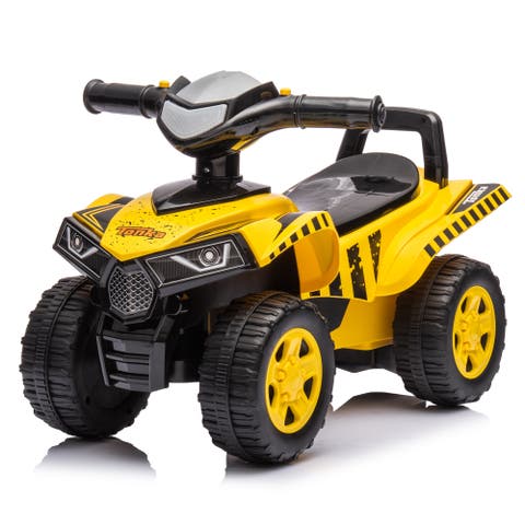 Quad Push Car Yellow Foottofloor Rideon Toy,12Mo+