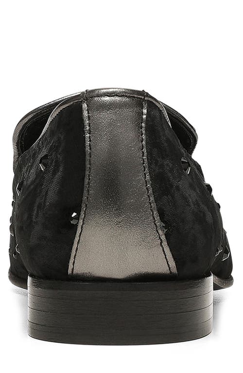 Donald Pliner Velvet Rhinestone Venetian Slipper In Black