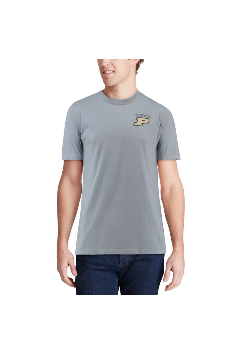 Men's Gray Purdue Boilermakers Team Comfort Colors Campus Scenery T-Shirt, Alternate, color, Gray