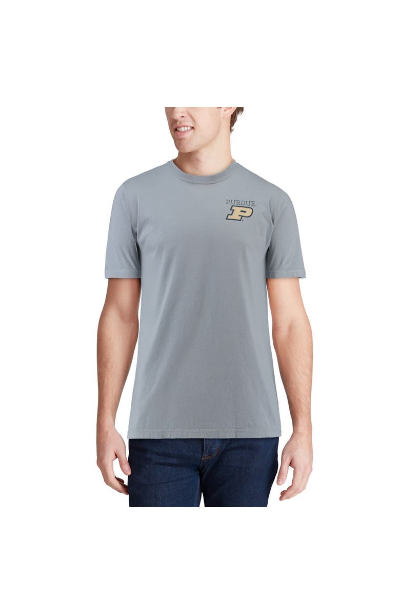 IMAGE ONE Men's Gray Purdue Boilermakers Team Comfort Colors Campus Scenery T-Shirt, Alternate, color, 