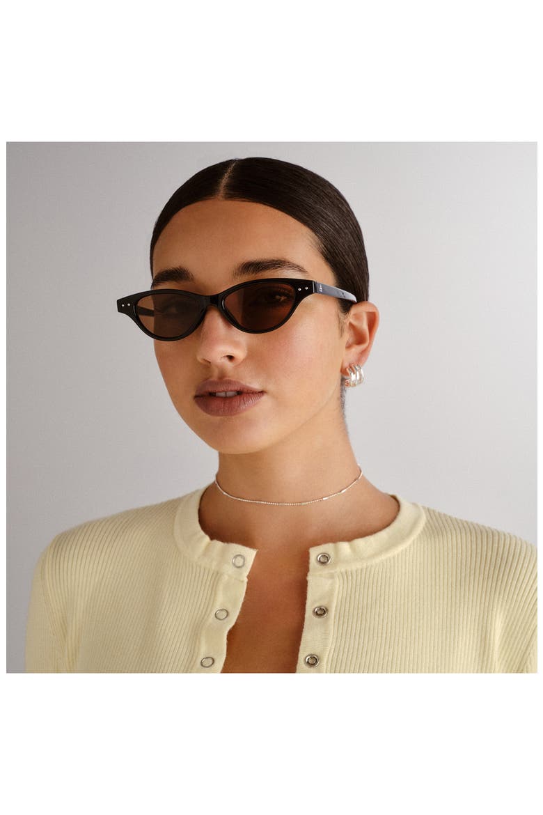 Cybeles 49mm Cat Eye Sunglasses, Alternate, color, BLACK/BROWN MONO