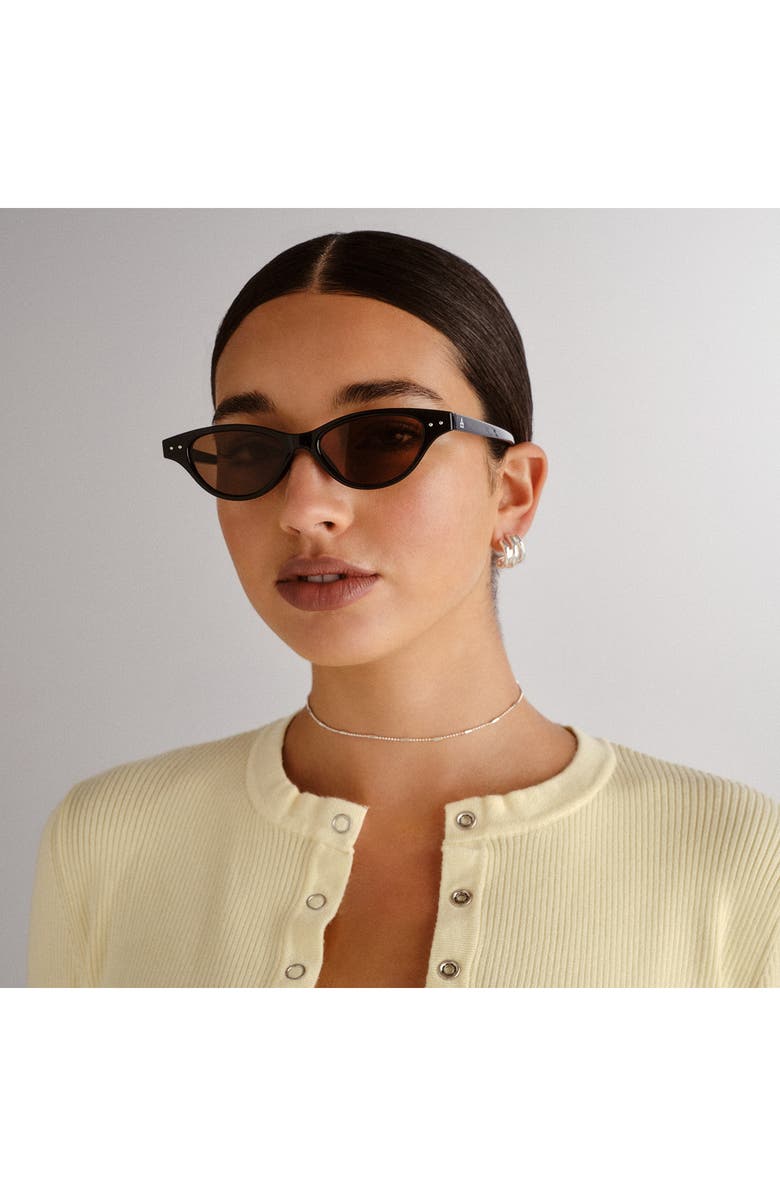 AIRE Cybeles 49mm Cat Eye Sunglasses, Alternate, color, Black/Brown Mono