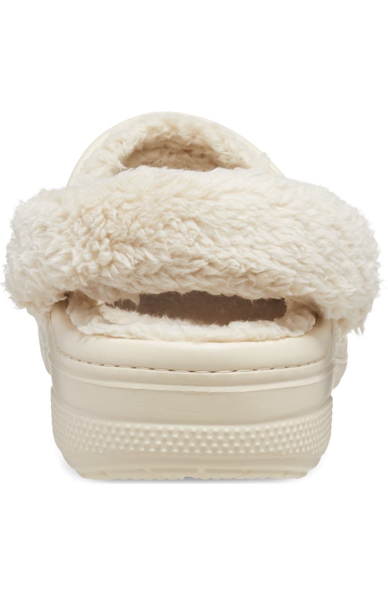 CROCS Baya Faux Fur Lined Clog, Alternate, color, Winter White