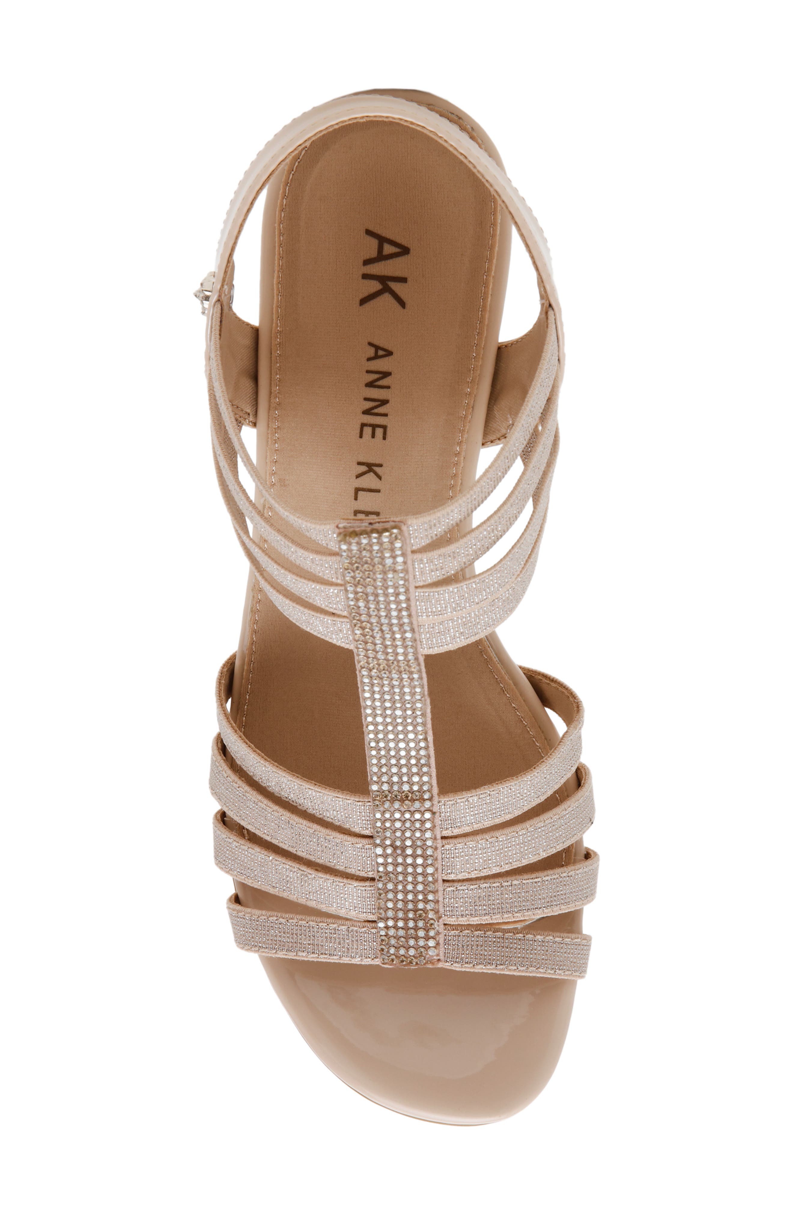 Anne Klein Brixten Strappy Wedge Sandal, Alternate, color, Blush