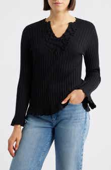 Wit & Wisdom Soutache Rib Sweater